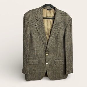Vintage Union Made Bill Blass pure silk tweed men's blazer coat old money preppy